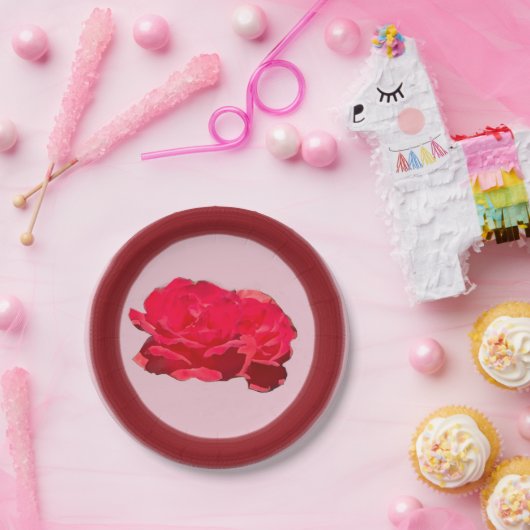 Roze Papieren Bord (Feest)