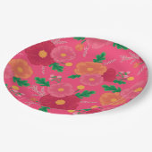 Roze papieren bord Bold Blooms (Gekanteld)