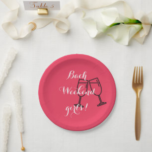 ROZE PAPIEREN BORD UITZOEKPARTY