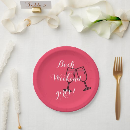 ROZE PAPIEREN BORD UITZOEKPARTY (Huwelijk)