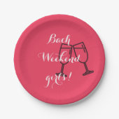 ROZE PAPIEREN BORD UITZOEKPARTY (Voorkant)