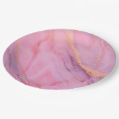 Roze papieren borden bordje (Gekanteld)