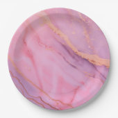 Roze papieren borden bordje (Voorkant)