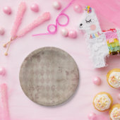 roze papieren bordje (Feest)