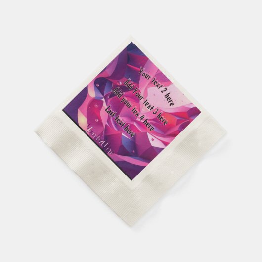 Roze papieren feestje servet (Hoek)