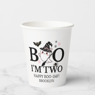 Roze papieren Halloween-beker voor meisjes Little Bekers
