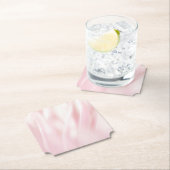 Roze Papieren Onderzetter met Borstel Effect (Insitu)