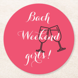 roze papieren onderzetters op maat voor vrijgezell