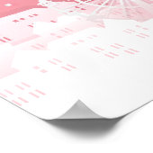 Roze papieren Parijs Quinceañera Poster (Hoek)