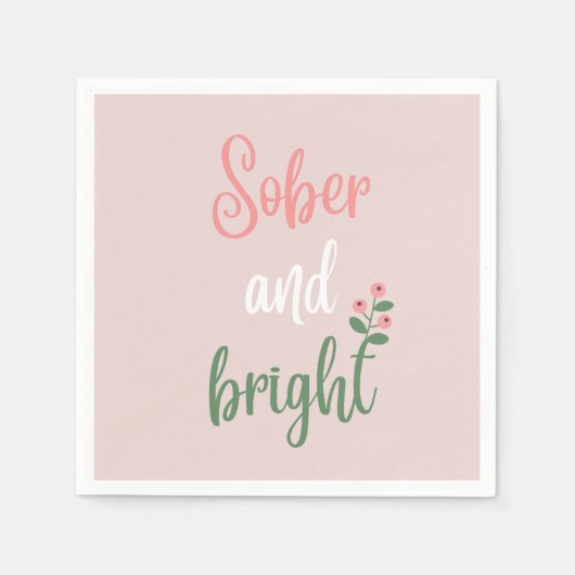 Roze papieren servetten voor een soberheidsfeest (Voorkant)