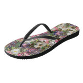 Roze papieren ventilator Collage Thin Strap teensl Teenslippers (Schuin)