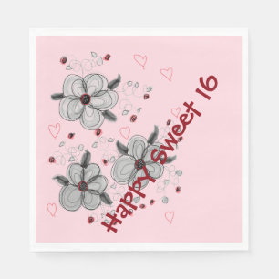 Roze papierstof Napkins Servet