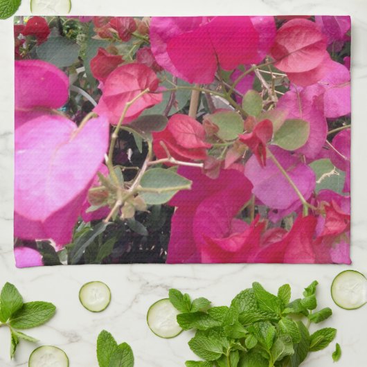 Roze papierventilatoren theedoek (Gevouwen)