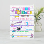 Roze papierwetenschap kaart (Staand voorkant)