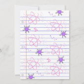 Roze papierwetenschap kaart (Achterkant)