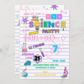 Roze papierwetenschap kaart (Voorkant / Achterkant)