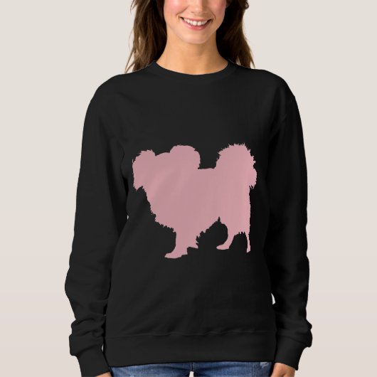 Roze Papillon Silhouet Trui (Voorkant)