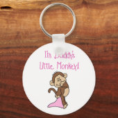 Roze pappa's kleine aap sleutelhanger (Voorkant)