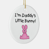 Roze pappa's kleine Bunny T-shirts en cadeautjes Keramisch Ornament (Rechts)