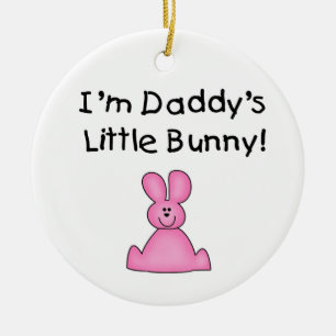Roze pappa's kleine Bunny T-shirts en cadeautjes Keramisch Ornament