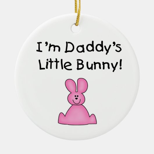 Roze pappa's kleine Bunny T-shirts en cadeautjes Keramisch Ornament (Voorkant)
