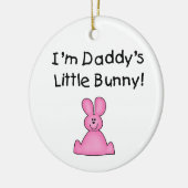 Roze pappa's kleine Bunny T-shirts en cadeautjes Keramisch Ornament (Links)