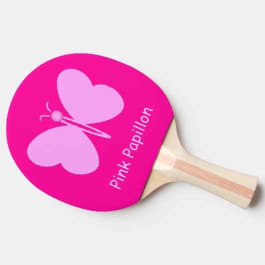 Roze Pappillon Tafeltennisbatje (Zijkant)