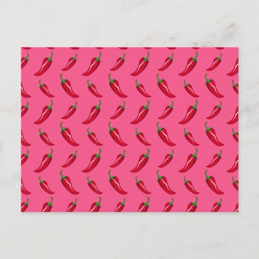 Roze paprika's briefkaart (Voorkant)