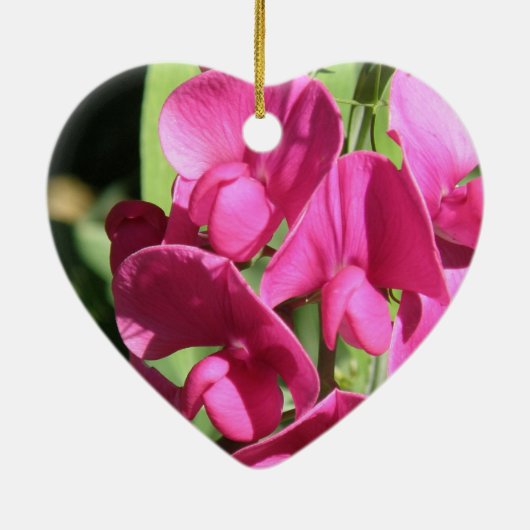 Roze papte peerboom keramisch ornament (Achterkant)