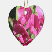 Roze papte peerboom keramisch ornament (Links)