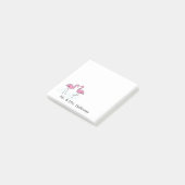 Roze paradepaar Flamingo Voeg Naam 3x3 toe Post-it® Notes (Schuin)