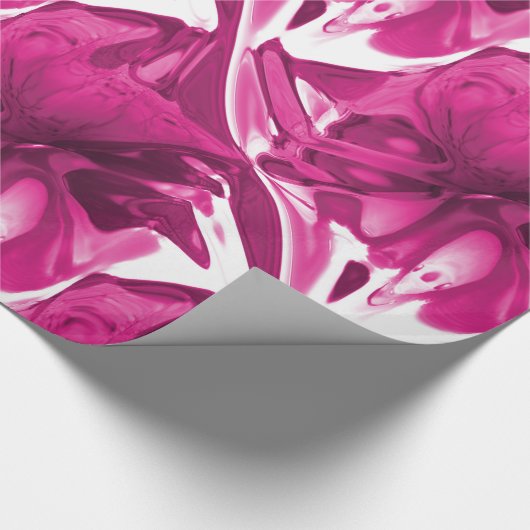 Roze paradijs stromend Abstract patroon Cadeaupapier (Hoek)