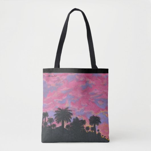 "Roze paradijs"-Tas van All Joy Art Tote Bag (Voorkant)