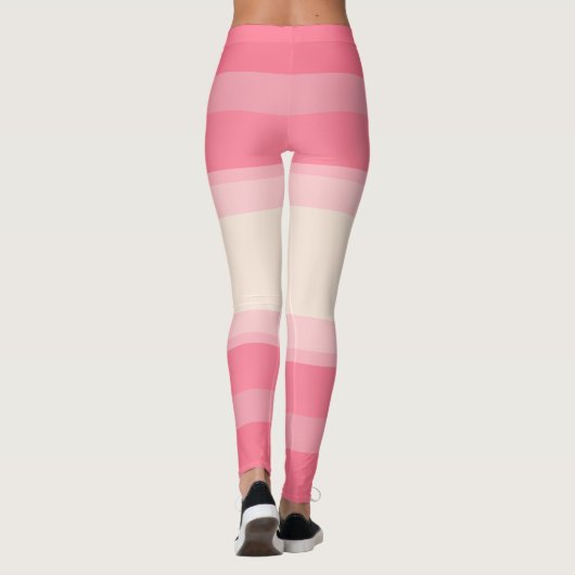 roze paradijsstrepen leggings (Achterkant)