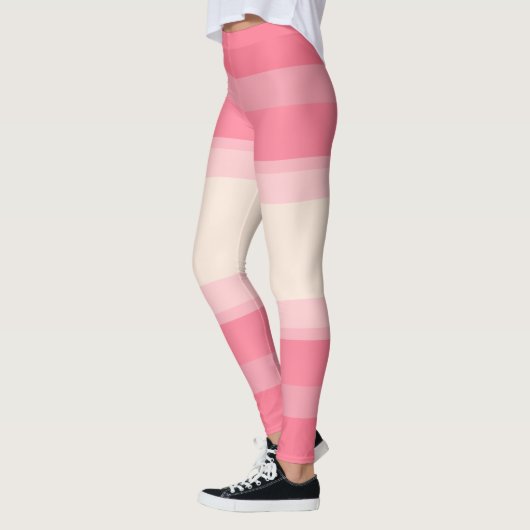 roze paradijsstrepen leggings (Links)