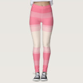 roze paradijsstrepen leggings (Voorkant)