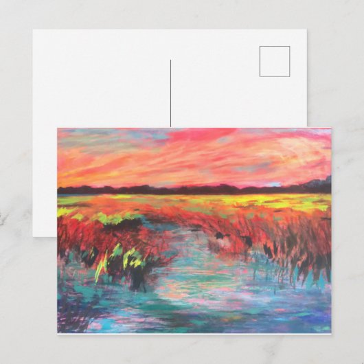 Roze paradise briefkaart (Voorkant / Achterkant)