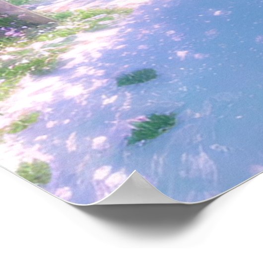 Roze paradise, Cherry Blossom Garden Poster (Hoek)