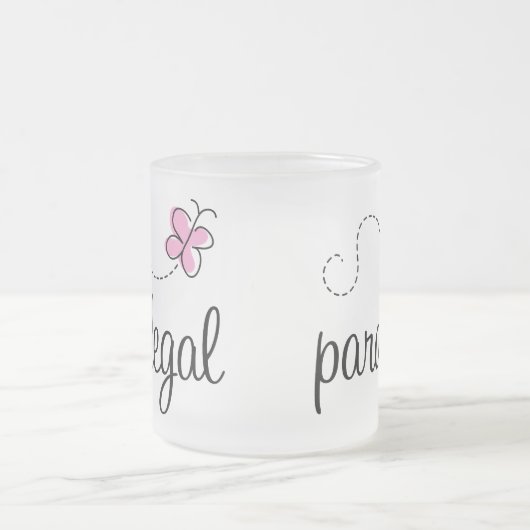 Roze Paralegal-baanontwerp Matglas Koffiemok (Center)