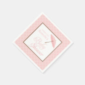 Roze Paraplu Baby shower servetten (Hoek)
