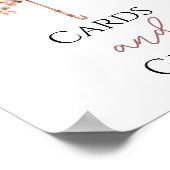 Roze  Paraplu Douche Kaarten en geschenken Poster (Hoek)