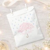 Roze Paraplu Sprinkle Baby shower Bedankzakje (Geknipt)