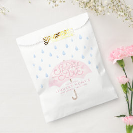 Roze Paraplu Sprinkle Baby shower Bedankzakje