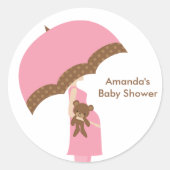 Roze paraplu Stickers (Voorkant)