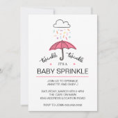 Roze paraplu twinkle baby sprinkhaan downloaden kaart (Voorkant)