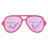 Roze Paraplu's Adult Aviator Party Shades Aviator Zonnebril (Voorkant)
