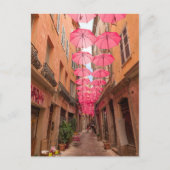 Roze paraplu's in het Franse Grasse Riviera in Fra Briefkaart (Voorkant)