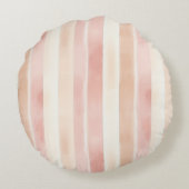 Roze Paraplu's Strepen Rond Kussen (Achterkant)