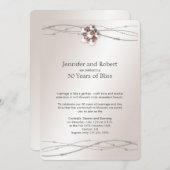 Roze Parel 30e Trouwdag Uitnodiging (Voorkant / Achterkant)