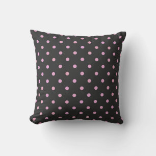Roze parel en donkergrijze polka stippen kussen